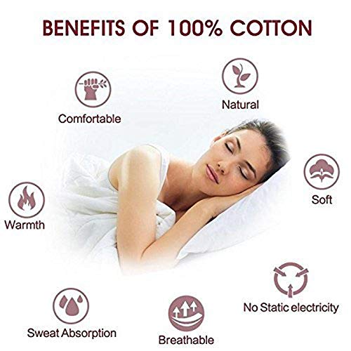 Premium Set of 2 Ruffled Pillow Cases - 400 Thread Count 100% Egyptian Cotton - Solid White King Size (20x40 Inches) - Luxury Bedding for Master Bedroom & Guest Room Decor