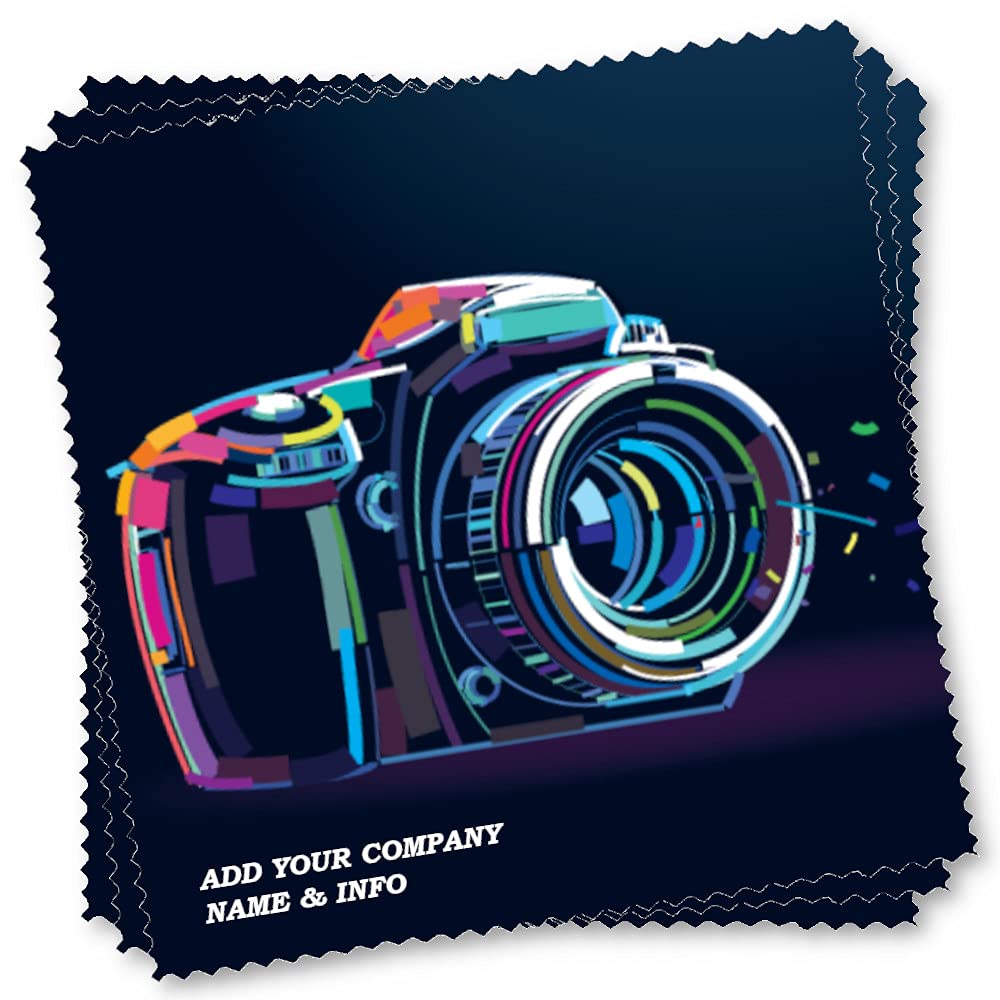 Custom Printed Microfiber Cleaning Cloths (100-Pack) - Promotional Business Logo & Artwork - Perfect for Eyeglasses, Screens, Lenses & Electronics - 5x6 Inches - Ideal for Offices, Retail Stores & Corporate Gifts