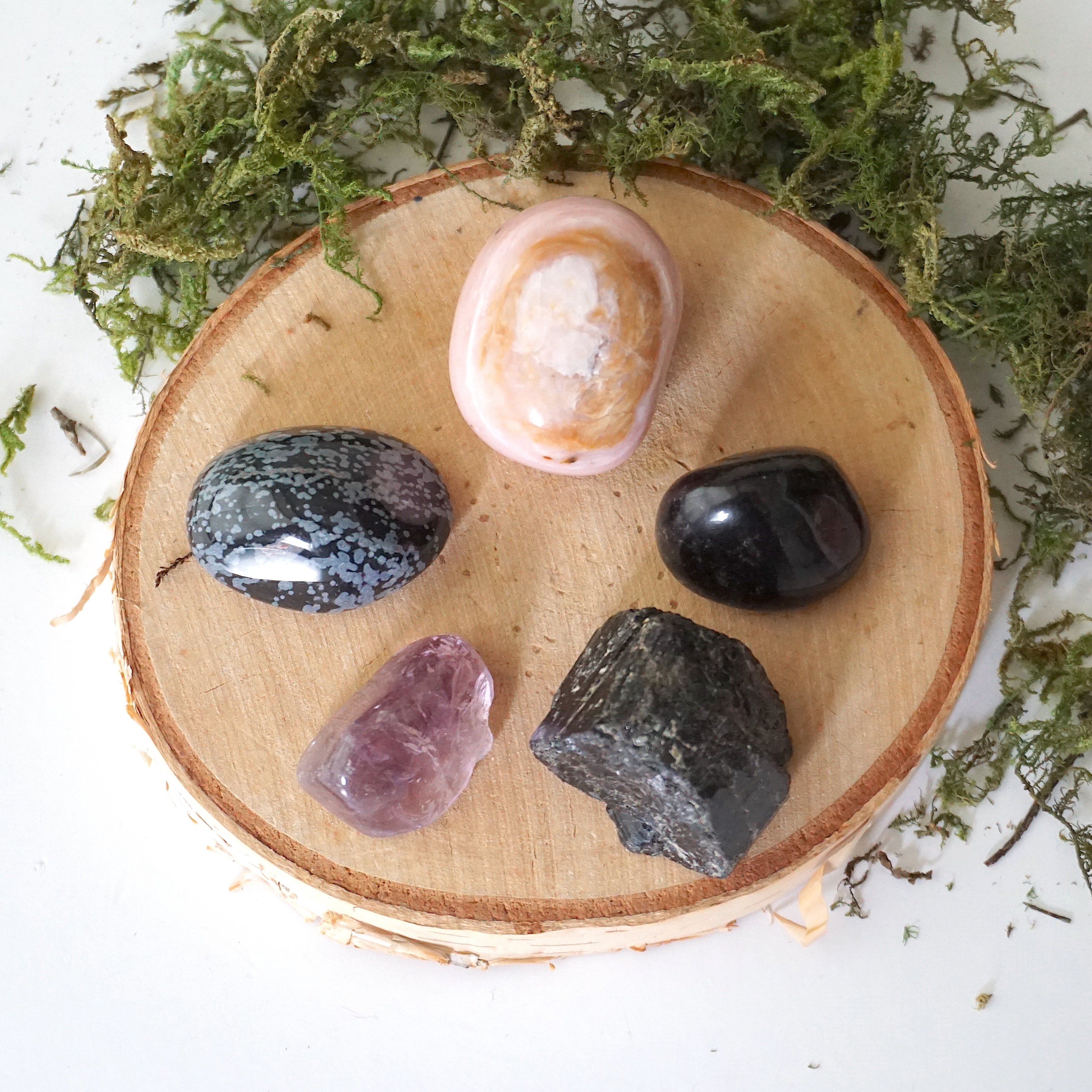 Natural Protection Crystals Bundle Set - Healing Stones for Energy Cleansing, Chakra Balancing & Spiritual Growth | Perfect for Meditation, Home Decor & Gift Giving