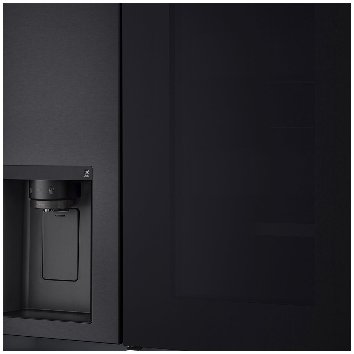 LG 635L 3-Door Side by Side Refrigerator with InstaView™, Ice & Water Dispenser - Matte Black (GS-V600MBLC) - Perfect for Modern Kitchens & Large Families