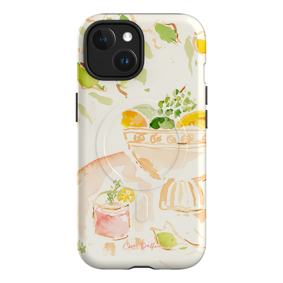 Sorrento Lemon iPhone Case - Durable Shockproof Phone Cover for iPhone 12/13/14/15 Pro Max - Cute Citrus Fruit Design - Perfect for Summer, Travel & Outdoor Activities