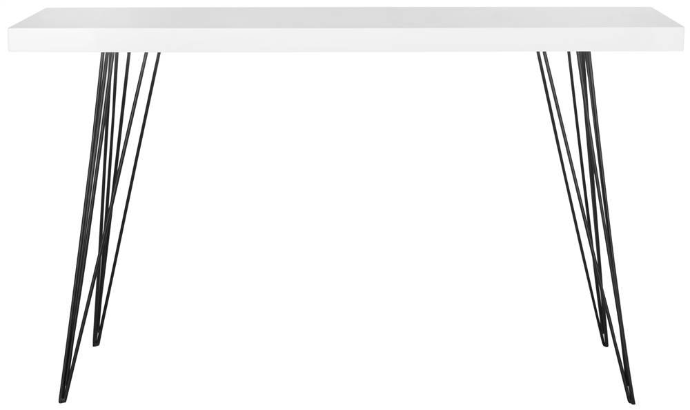 Safavieh Wolcott White Console Table - Modern Entryway Furniture for Hallway & Living Room Decor