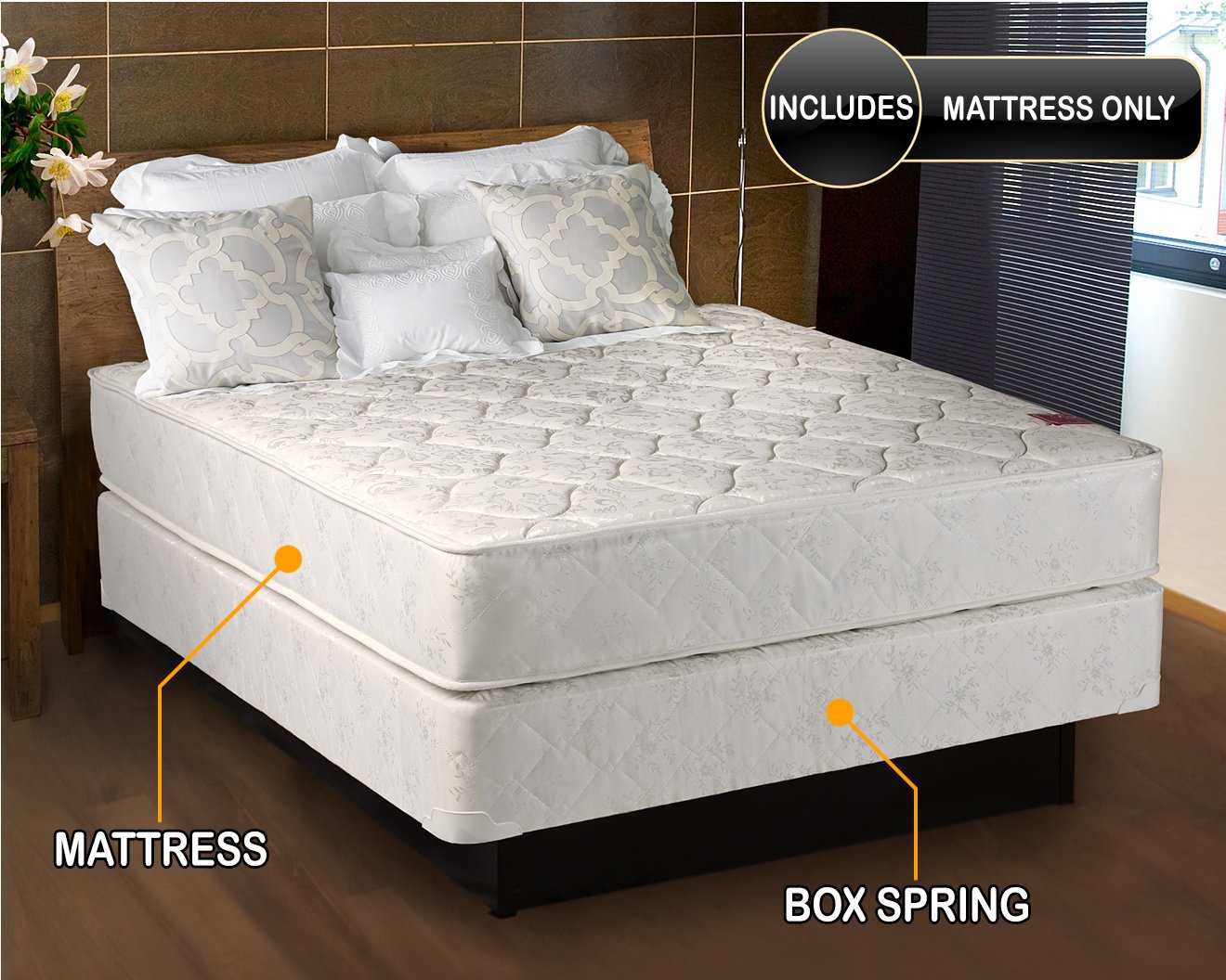 Dream Solutions Medium Firm Full Mattress - Orthopedic Back Support for Home & Guest Room