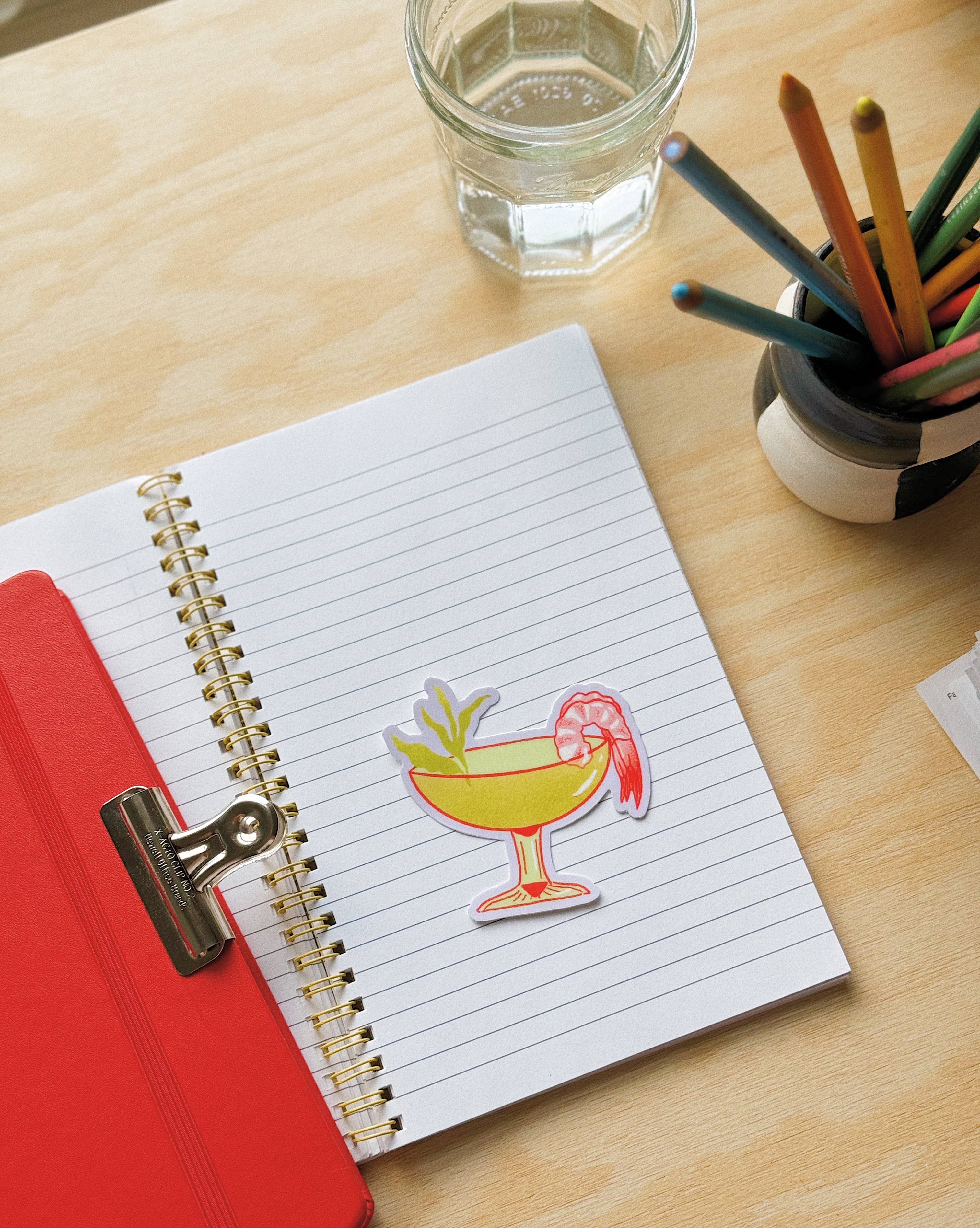 Premium Shrimp Cocktail Stickers - Waterproof Vinyl Decals for Laptops, Coolers & Party Decor - Fun Seafood Themed Stickers for Foodies & Ocean Lovers