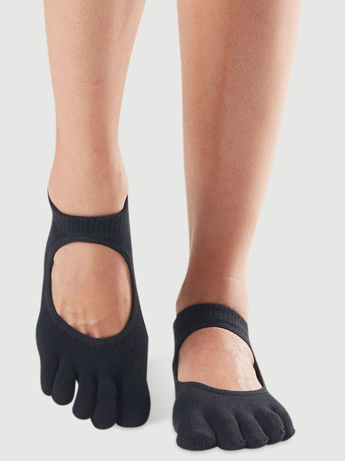 ToeSox Full Toe Bellarina Women's Non-Slip Yoga Grip Socks for Barre, Pilates & Dance - Breathable & Comfortable Workout Socks for Studio & Home Exercise