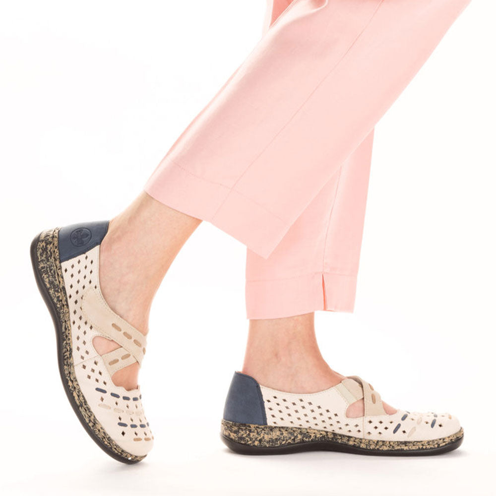 Rieker 46378 Women's Comfortable Casual Shoes - Lightweight Slip-On Loafers for Walking, Work & Travel | Perfect for Office, Shopping & Daily Wear