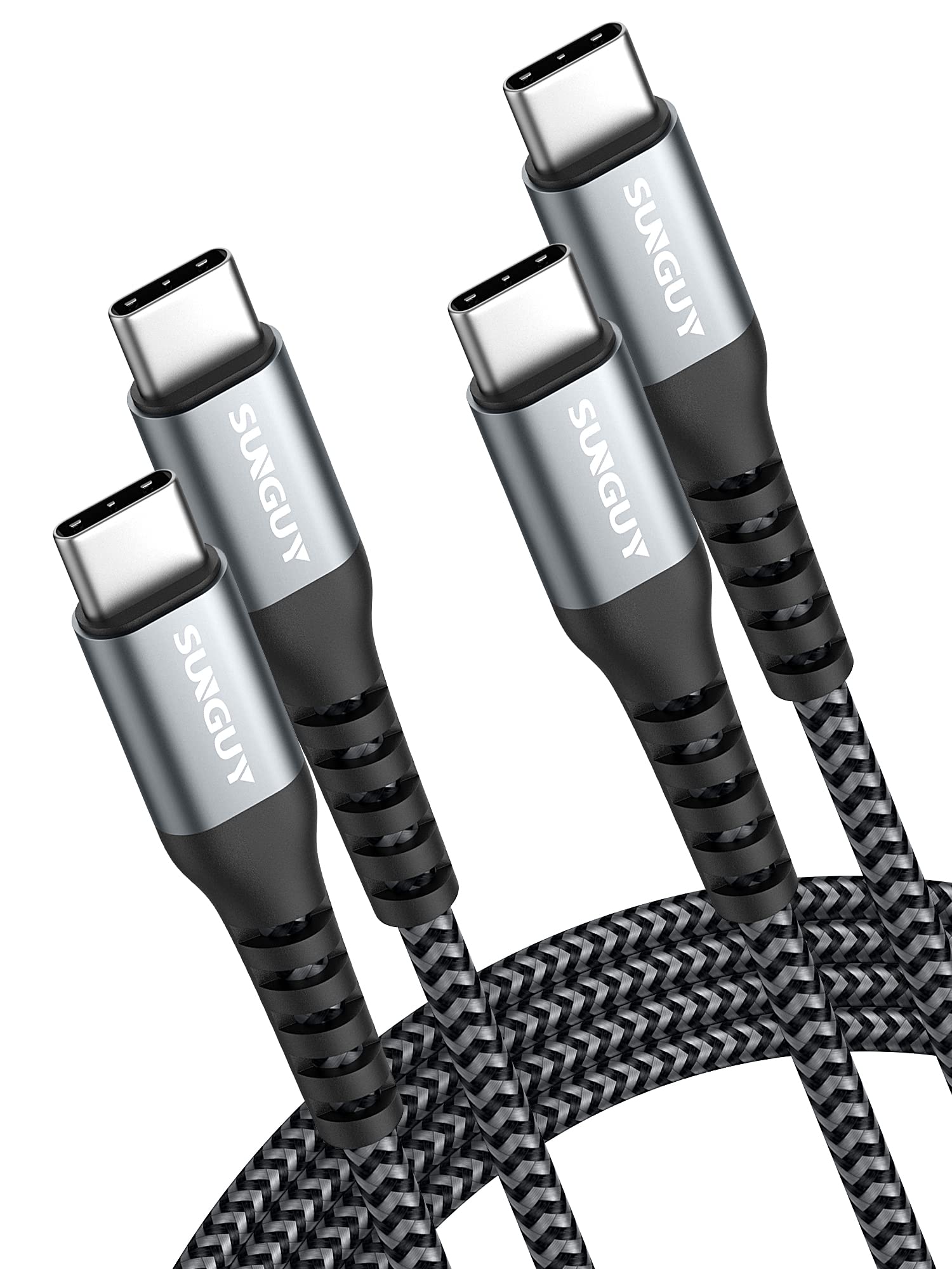High-Speed 60W USB C to USB C Cable [1m x2] - PD Fast Charging & Data Sync for MacBook Pro, iPad Pro, Samsung Galaxy S22/S21/S20, Google Pixel 6/7, Nintendo Switch, PS5 - Perfect for Home, Office & Travel Charging