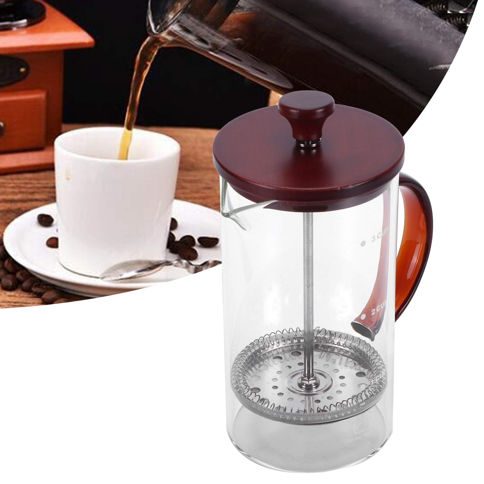 Estink 800ml Borosilicate Glass Coffee Pot - Large Tea & Coffee Container for Home, Office, or Restaurant Use - Durable & Heat-Resistant for Brewing, Serving, and Storing Hot Beverages