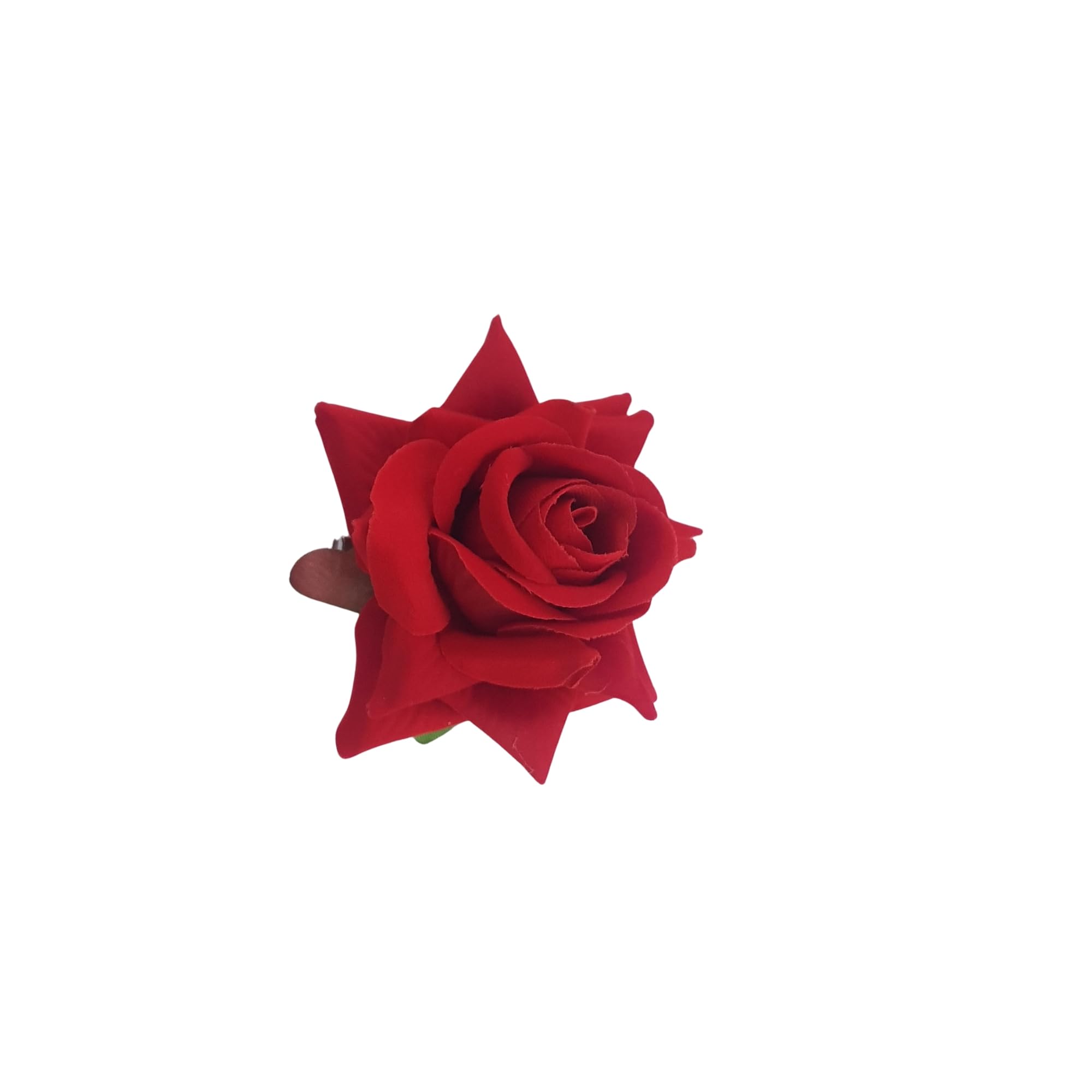 ANVIK 5-Pack Artificial Rose Flower Hair Clips for Women & Girls - Red, Dark Pink, Light Pink, White & Yellow Floral Hair Accessories | Bridal, Party, Prom, Wedding, Daily Wear Hair Pins