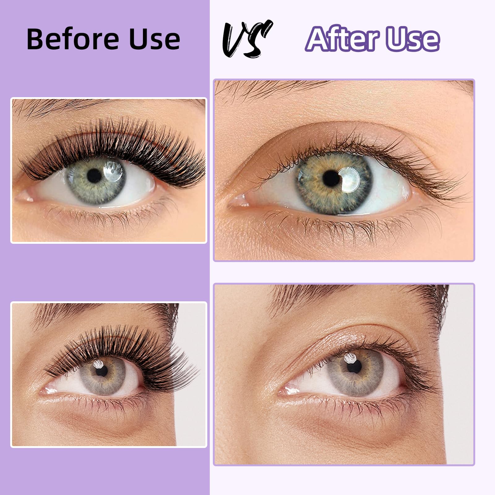 B&Qaugen Lash Remover for Cluster Lashes - 10ML Professional Eyelash Extension Glue Remover | Safe & Gentle Lash Adhesive Remover | Perfect for Salon, Home Use & DIY Eyelash Extensions