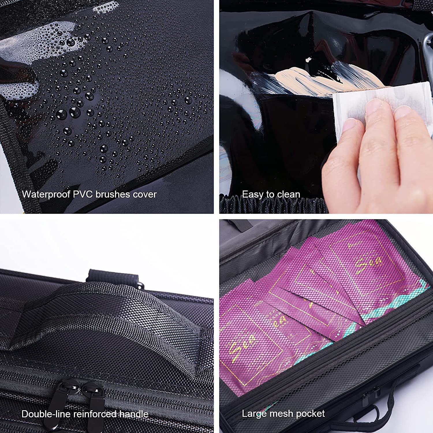 Professional Makeup Train Case - Large Waterproof EVA Cosmetic Organizer with Adjustable Dividers | Portable Makeup Storage Bag for Women & Girls | Perfect for Travel, Salon Artists & Daily Beauty Routines