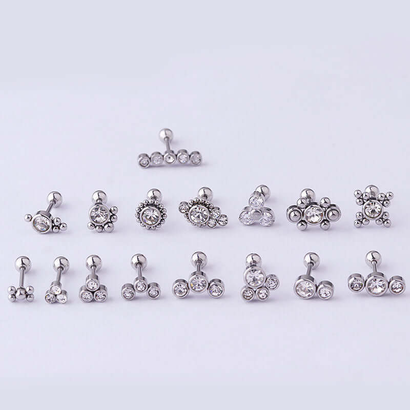 20G Push Pin Earrings - Flat Back Labret Studs for Cartilage, Nose, Lip Piercing | Hypoallergenic Stainless Steel Jewelry | Perfect for Daily Wear, Parties & Gifts