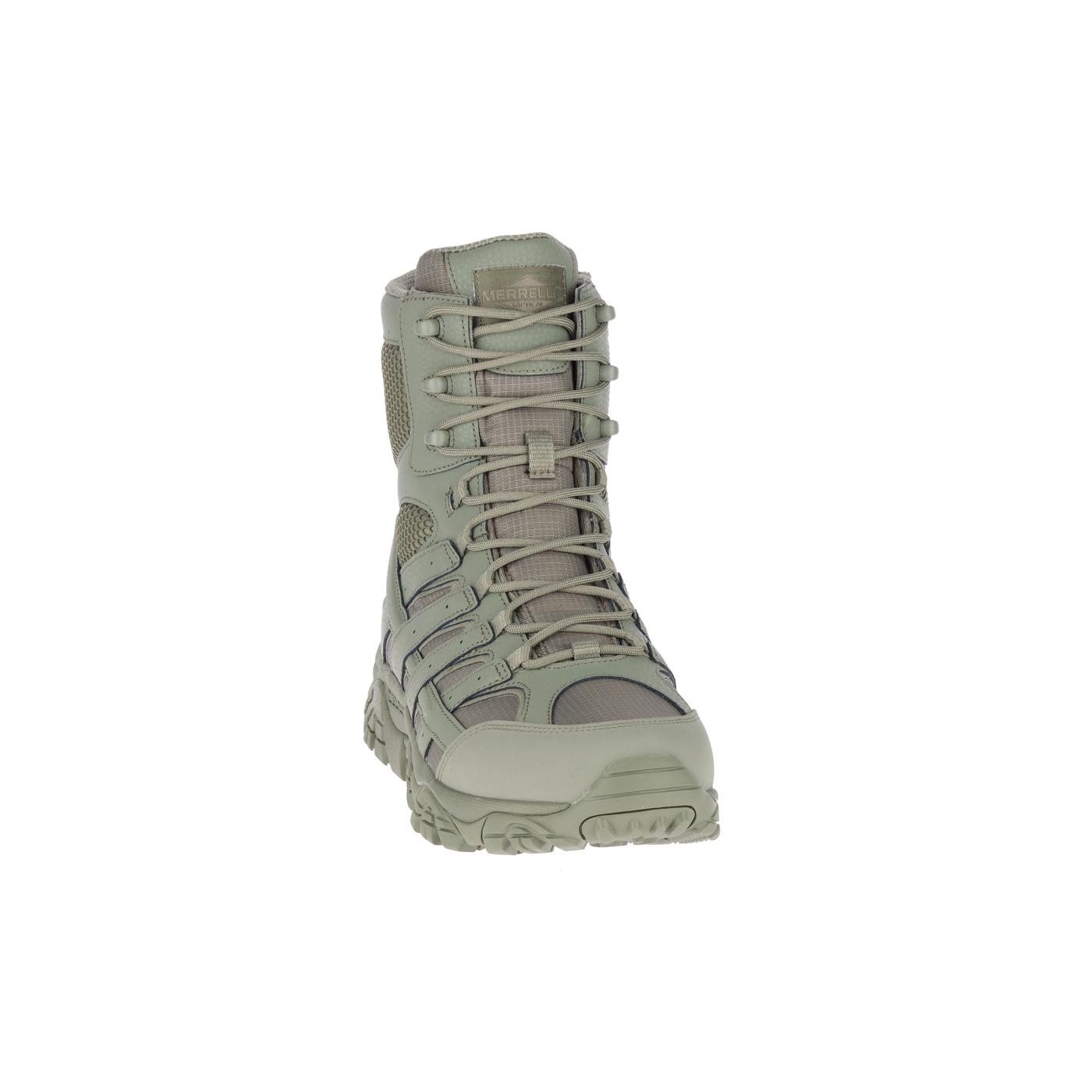 Moab 2 8 Men's Tactical Work Boots - Waterproof Hiking Boots for Outdoor Adventures (Tactical Sage Green) - Perfect for Construction, Hunting & Military Use