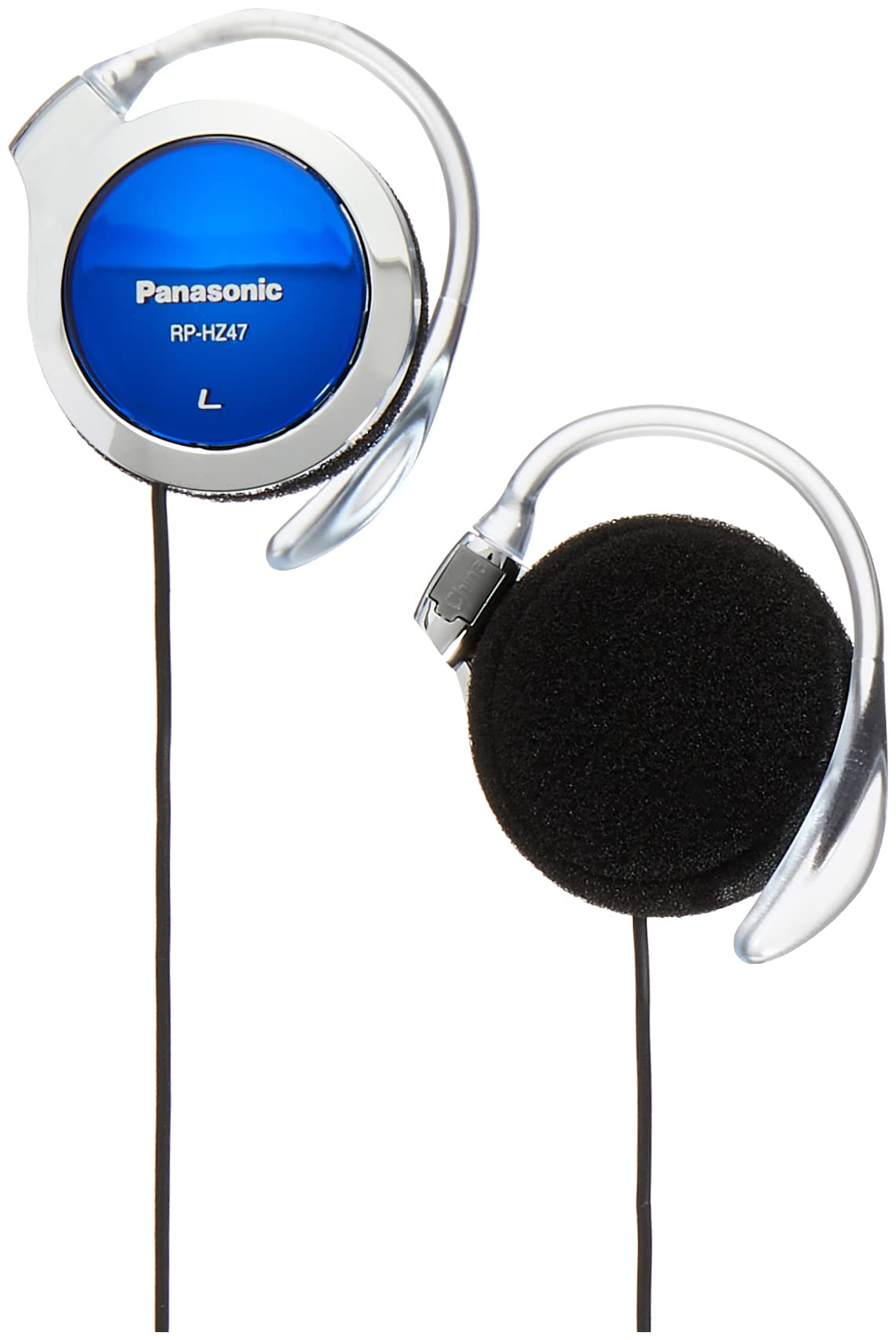 Panasonic RP-HZ47-A Clip-On Headphones - Lightweight & Comfortable Ear Clip Headset with Clear Sound, Blue (Japan Import) - Perfect for Running, Gym Workouts & Travel