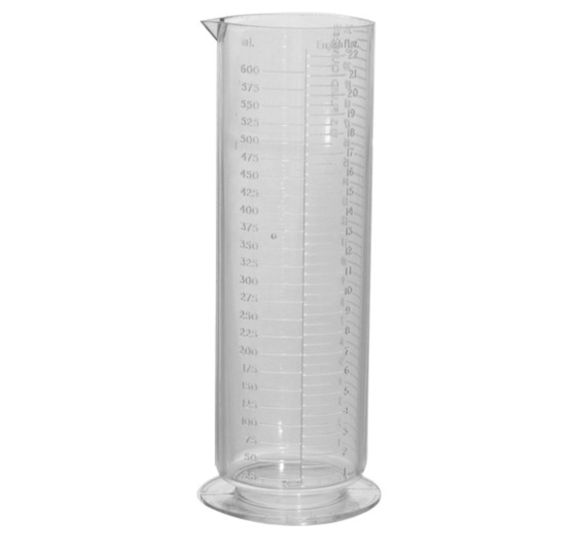 Paterson Plastic Graduated Measuring Cup 22oz (600ml) - Perfect for Baking, Cooking, and Lab Measurements