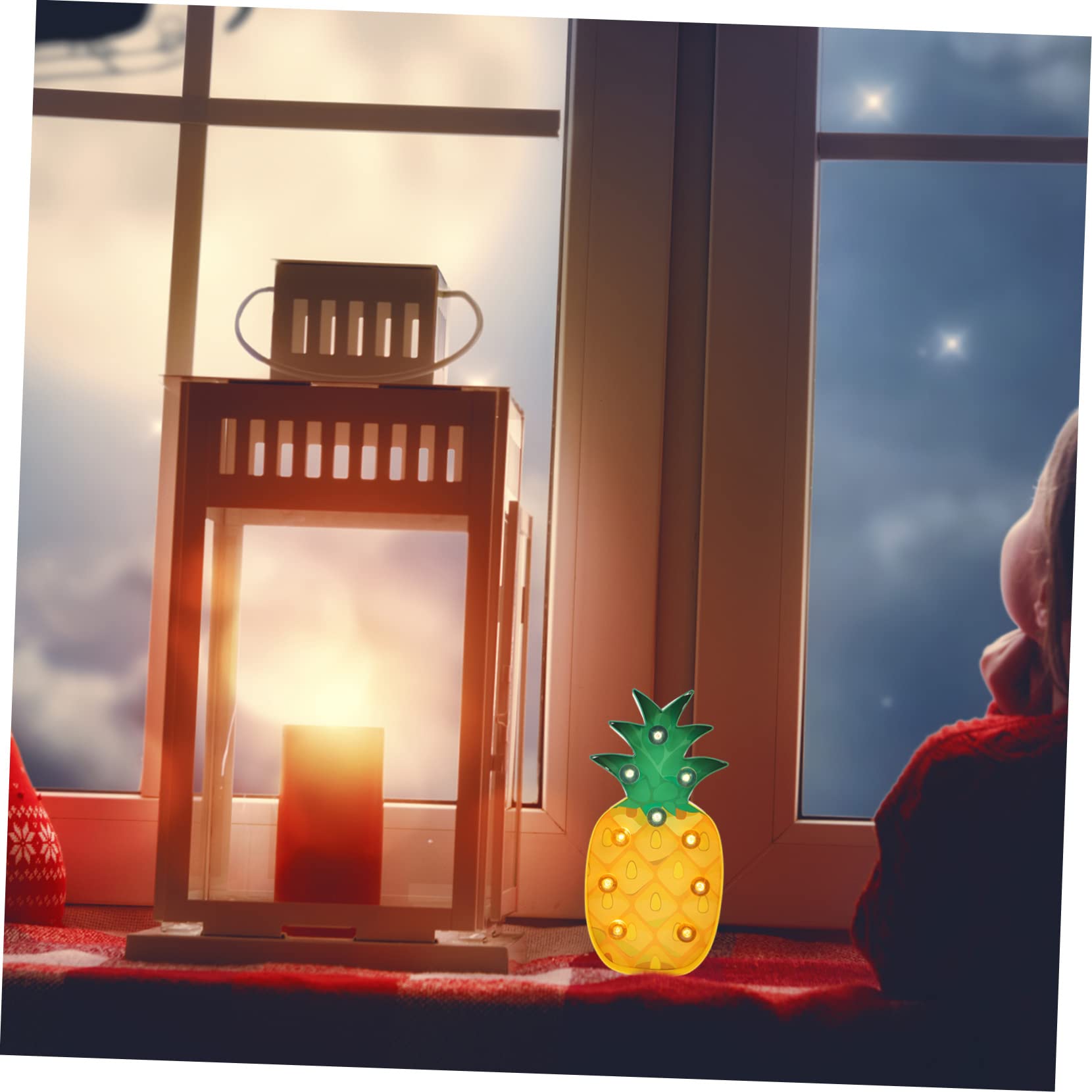 Jojofuny 3D LED Neon Night Light - 3PCS Fruit Shaped Lamp (Watermelon, Ice Cream) for Kids Room, Bedside, Window Decor - Fun Nightlight for Nursery, Party, Home Decoration