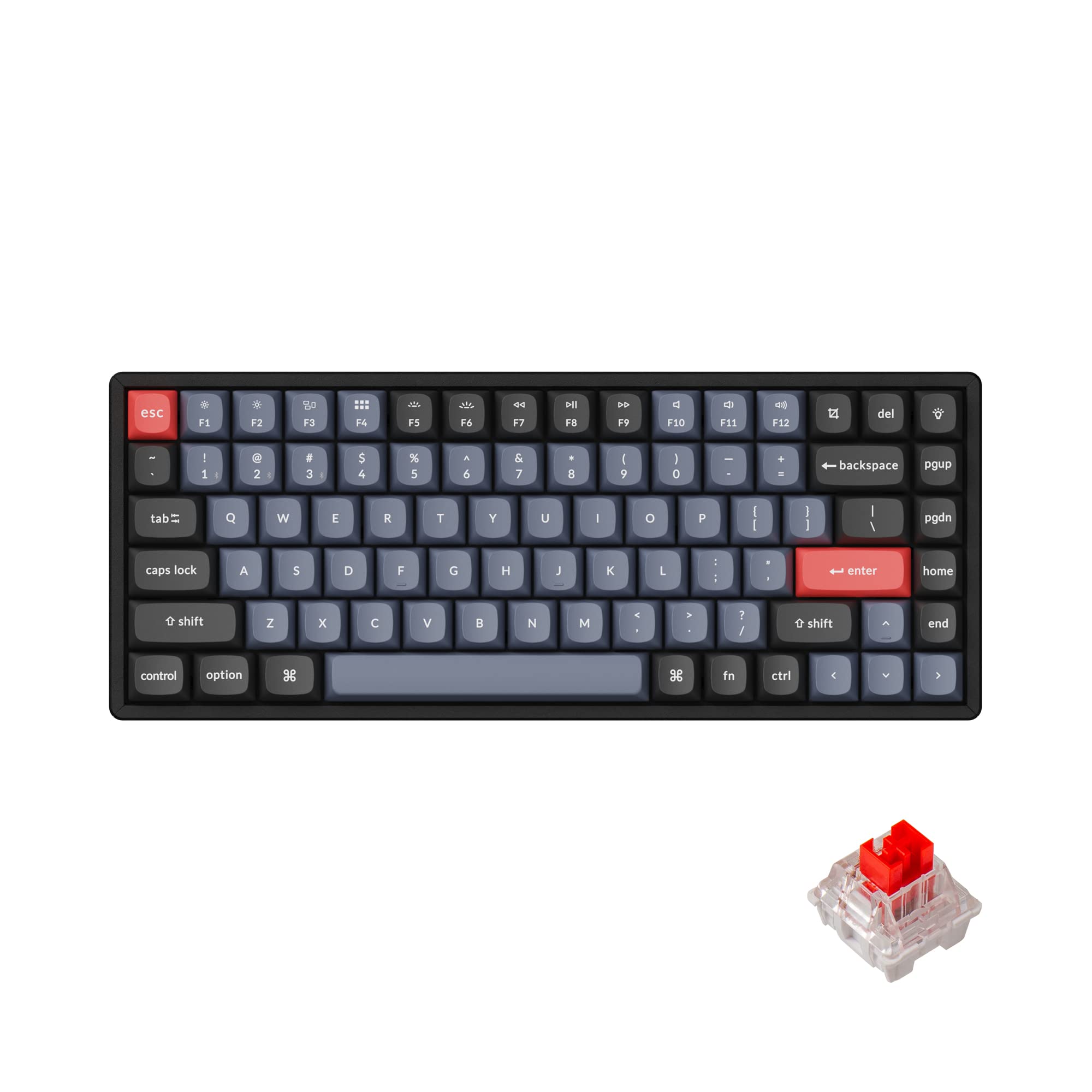Keychron K2 Pro Wireless & Wired RGB Custom Mechanical Keyboard with Hot-Swappable K Pro Red Switches | QMK/VIA Programmable Macros | 75% Compact Layout Aluminum Frame | Compatible with Mac, Windows & Linux | Perfect for Gaming, Coding & Office Work
