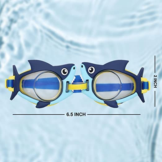 **Cartoon Character Swimming Goggles for Kids - UV Protection, Anti-Fog, Adjustable Strap - Perfect for Pool, Beach & Water Play**
