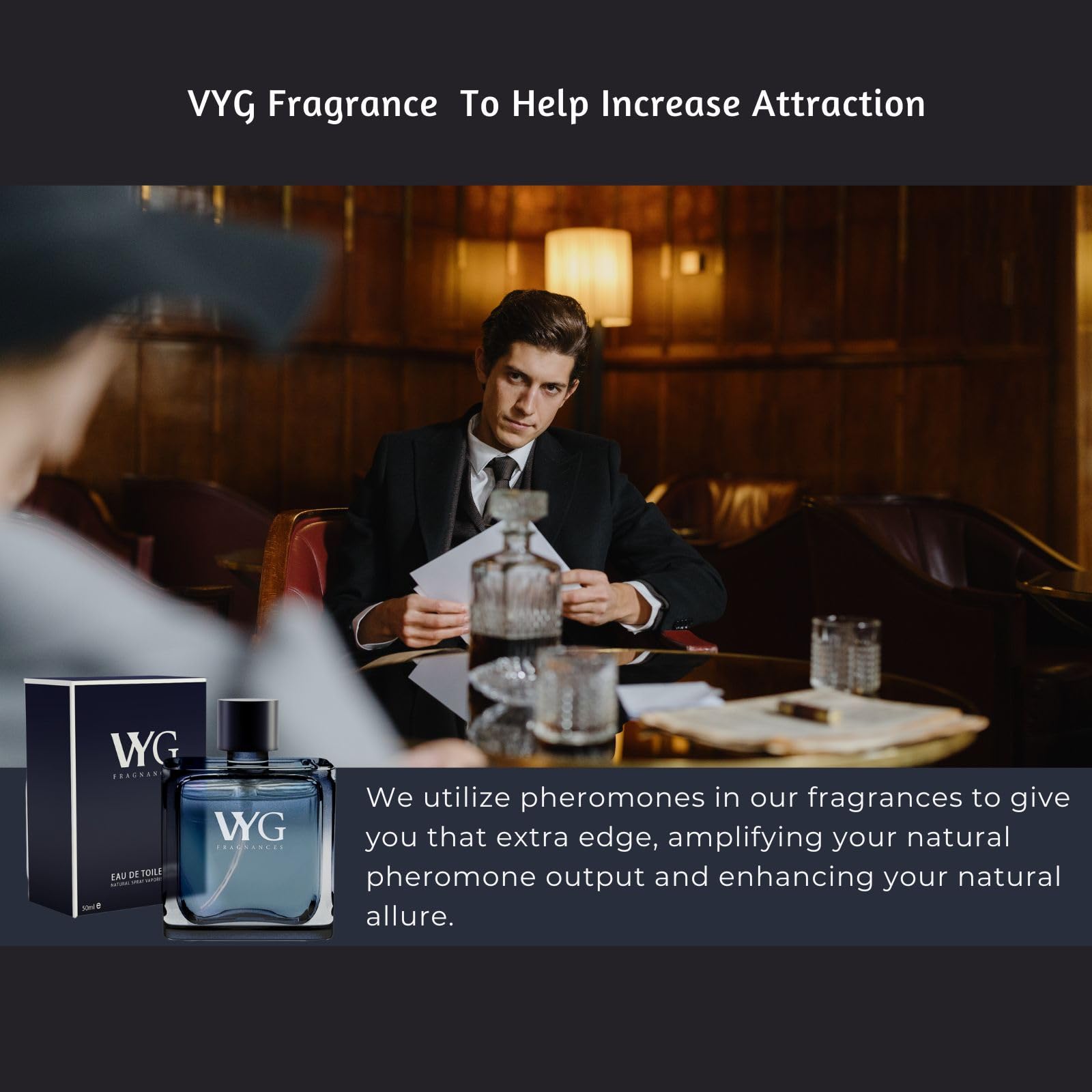 VYG Cologne for Men - Seductive & Long-Lasting Fragrance | Premium Men's Cologne (1.7 oz) | Perfect for Date Night, Office & Special Occasions