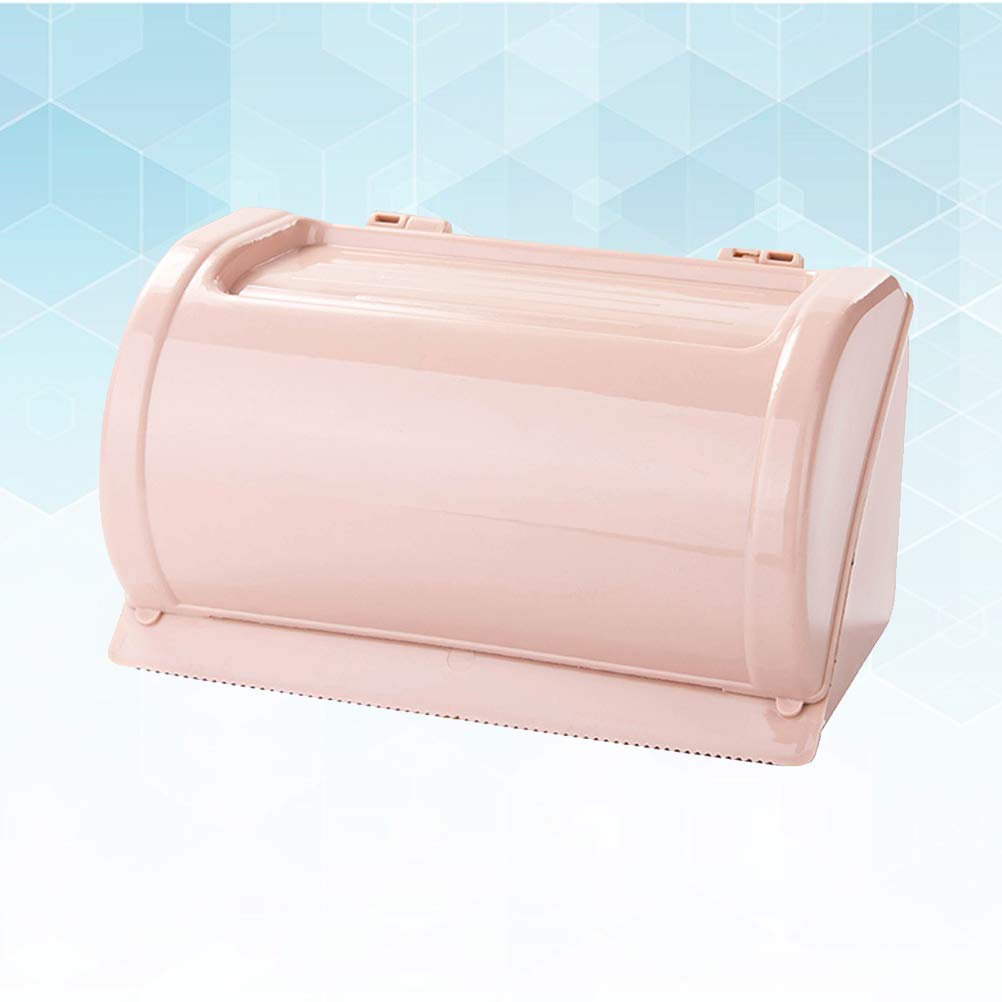 Cabilock 1-Piece No Drill Toilet Paper Holder - Waterproof Bathroom Tissue Roll Mount with Strong Adhesive, Pink - Perfect for Small Bathrooms, RVs & Apartments