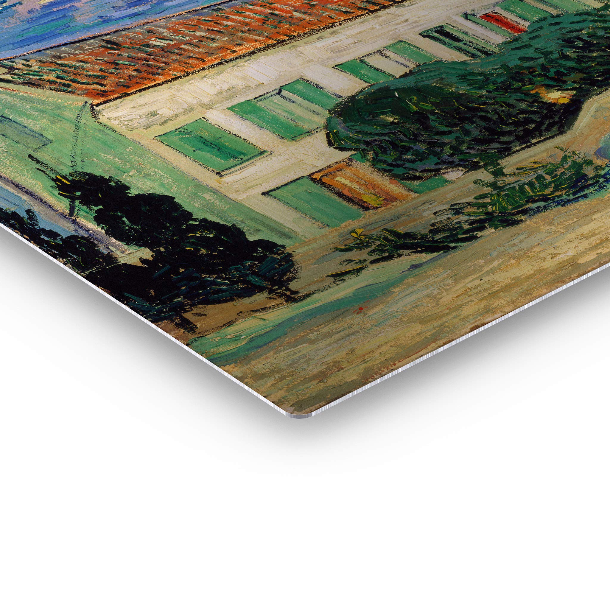 Vincent Van Gogh White House at Night 1890 Metal Print - Modern Wall Art Decor for Living Room, Kitchen, Office - Ready to Hang 20x30 Inches - Made in USA - Perfect for Home & Office Decor