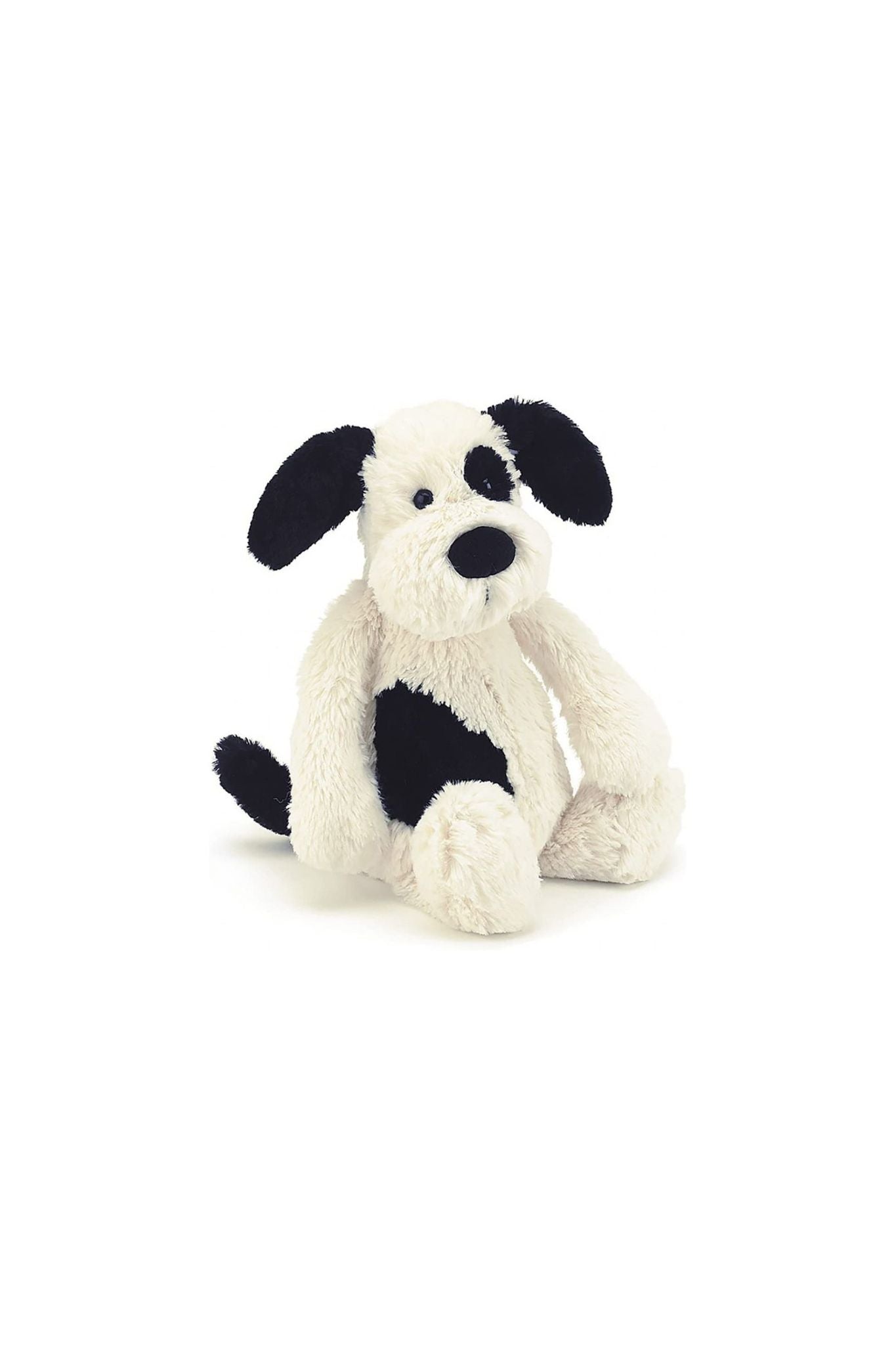 Adorable Bashful Black & Cream Puppy Plush Toy by Jellycat - Perfect for Cuddling, Gifts, and Nursery Decor