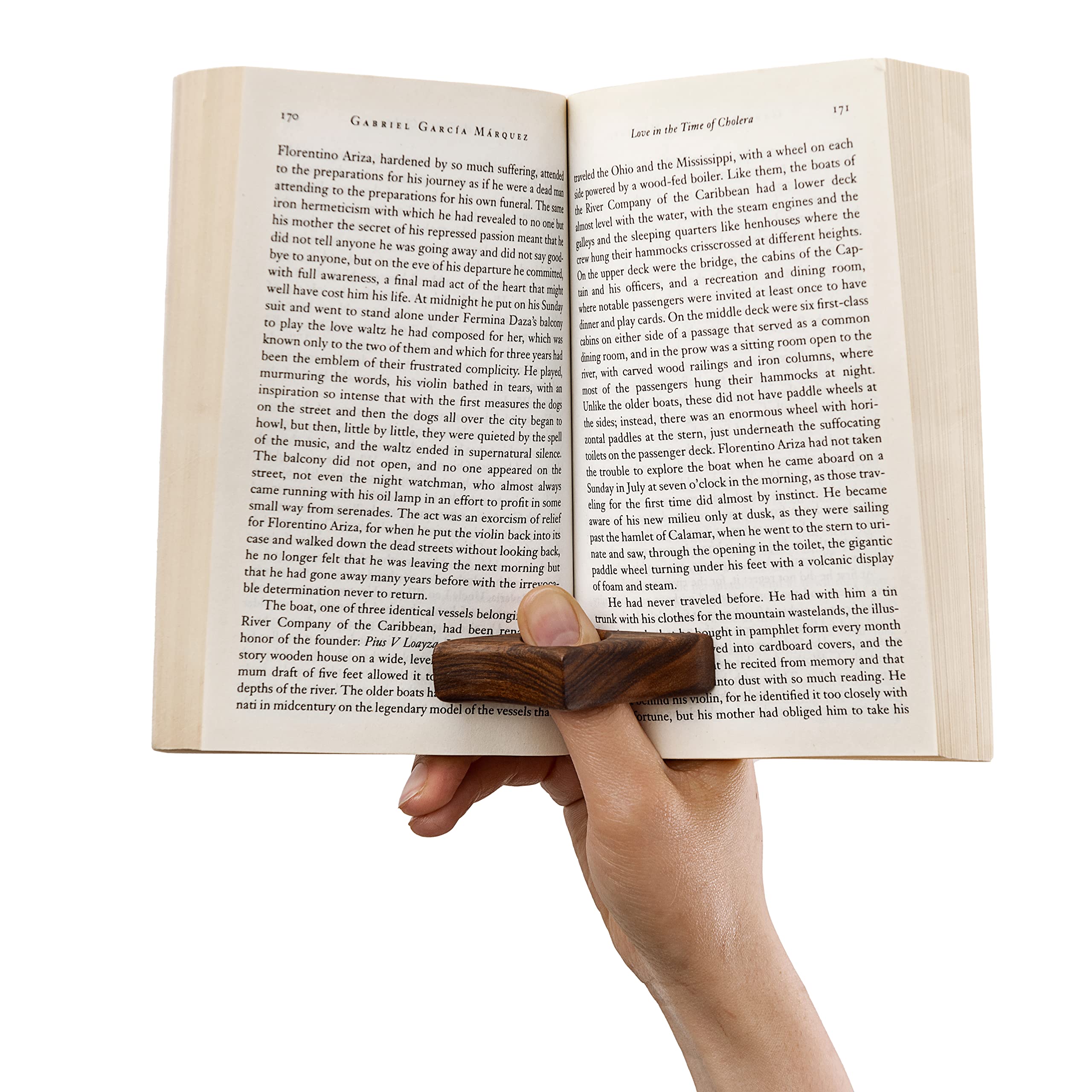TILISMA Handmade Walnut Wood Thumb Book Page Holder - Perfect Reading Accessory for Book Lovers, Teachers & Bookworms - Great Gift for Avid Readers - Use for Novels, Textbooks & Cookbooks While Reading in Bed or Traveling