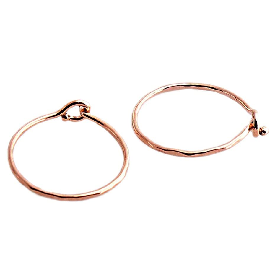 8mm | 24 GA | Rose Gold Filled | Delicate Hammered
