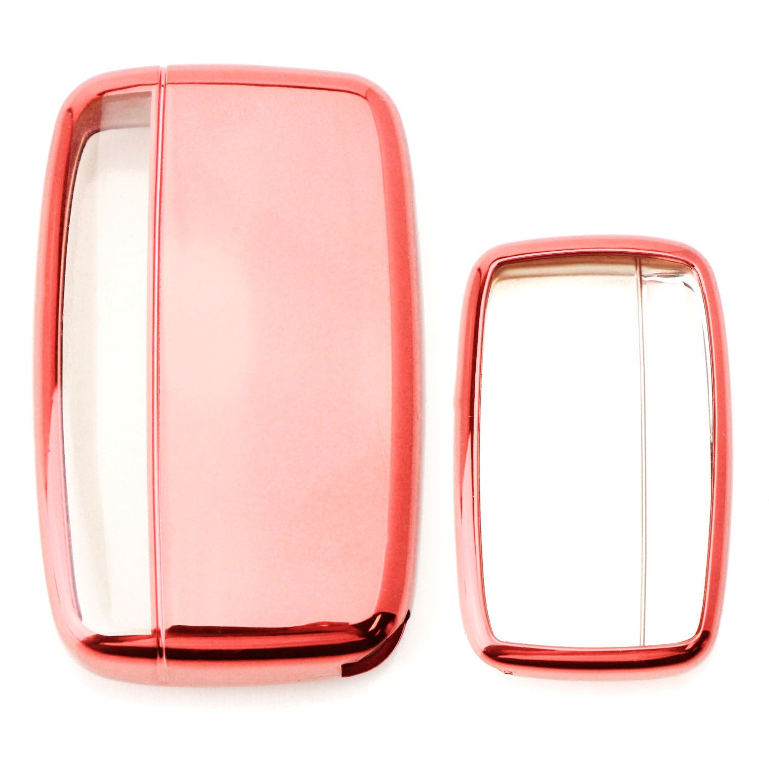 Rose Gold TPU Key Fob Case for Land Rover Keyless Smart Key (2010-2016 Models) - Durable Chrome Finish Protective Cover for Range Rover Evoque, Discovery, Sport - Perfect for Everyday Use & Car Key Protection