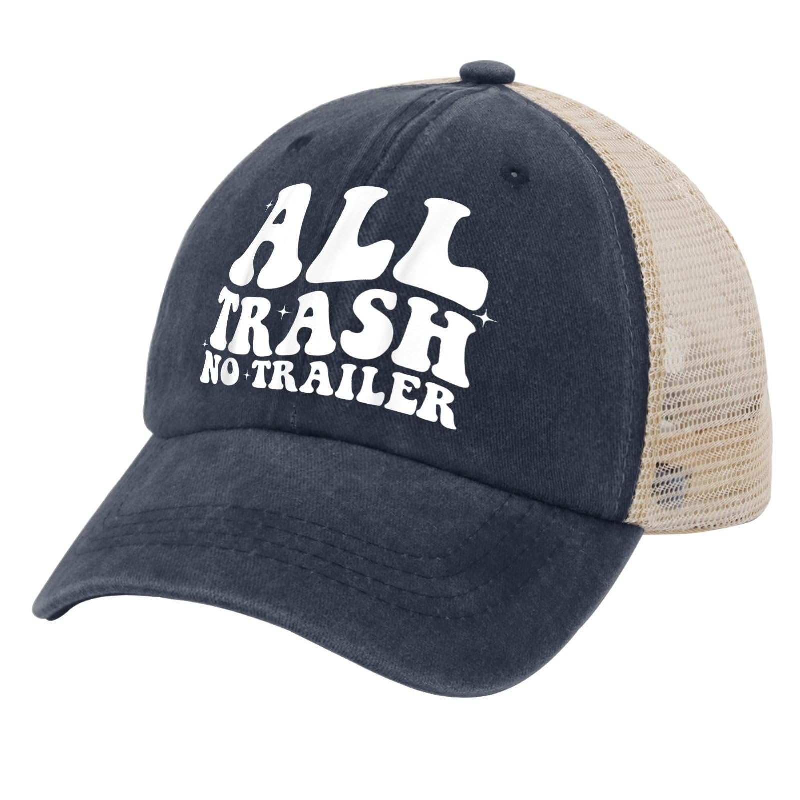 All Black Trucker Hat for Women & Men - Stylish Cowboy & Golf Cap - Perfect for Outdoor Activities, Sports, and Casual Wear