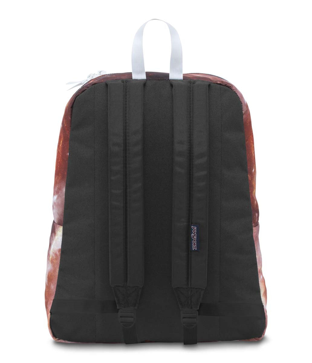 JANSPORT Overexposed Backpack - Multi Red Galaxy Print Laptop Backpack for School, College & Travel | Durable & Stylish Daypack for Students & Professionals