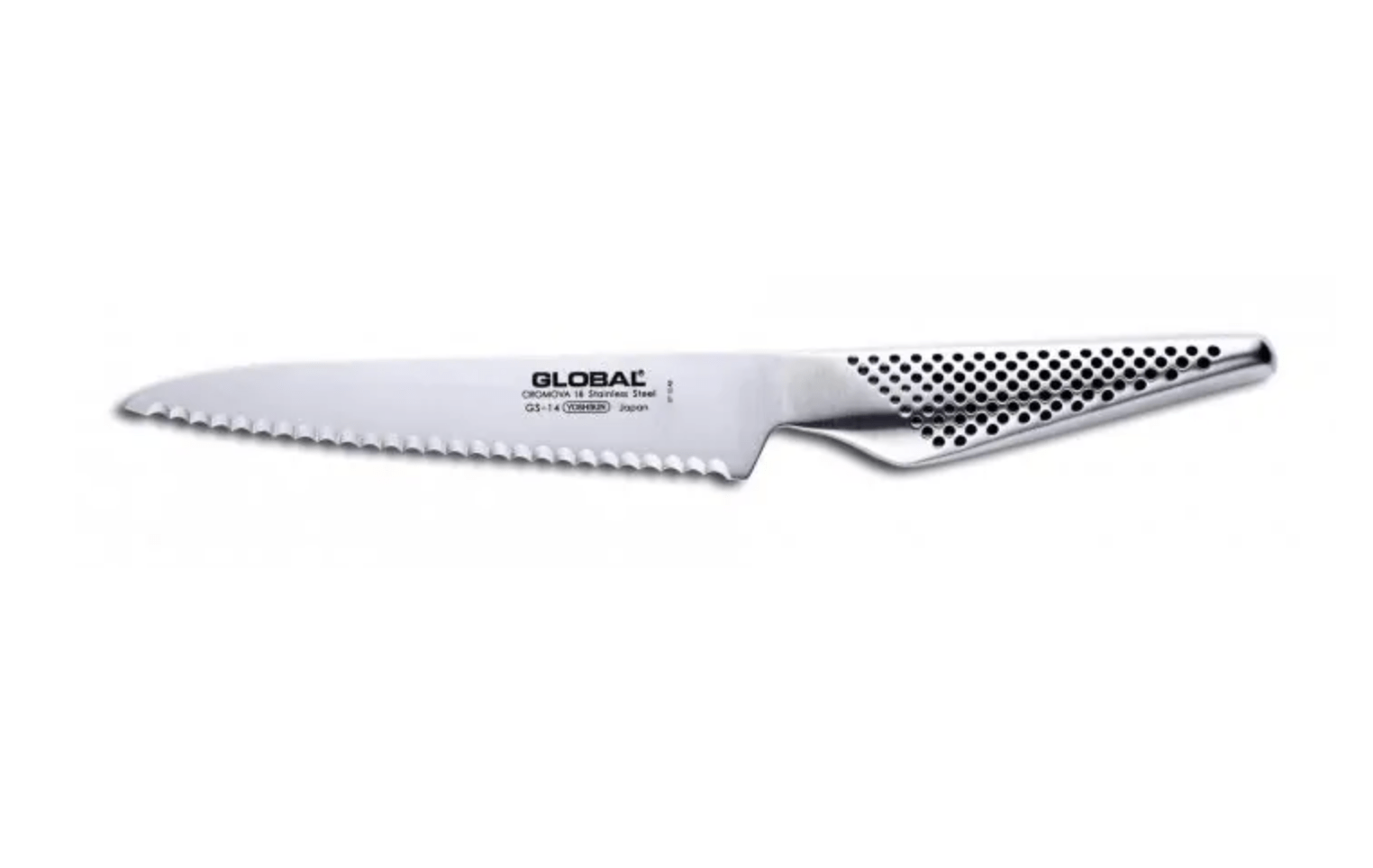 Premium Global Serrated Utility Knife - 6 Inch Stainless Steel Blade for Camping, Hiking & Outdoor Adventures