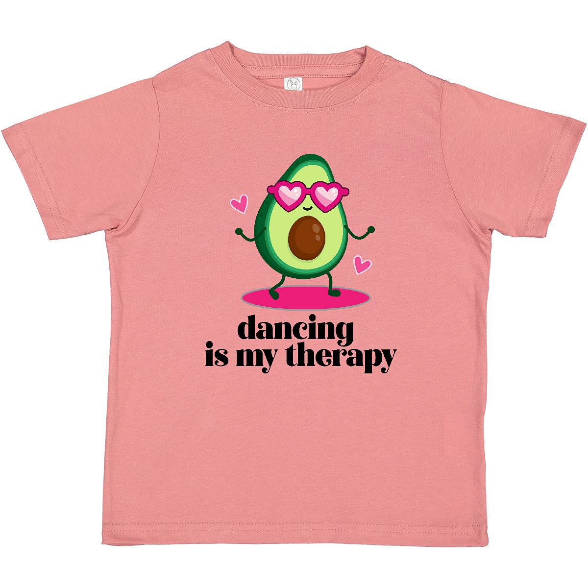 Inktastic 'Dancing is My Therapy' Funny Dance Toddler T-Shirt - Cute Toddler Dance Class Outfit & Birthday Gift for Little Dancers