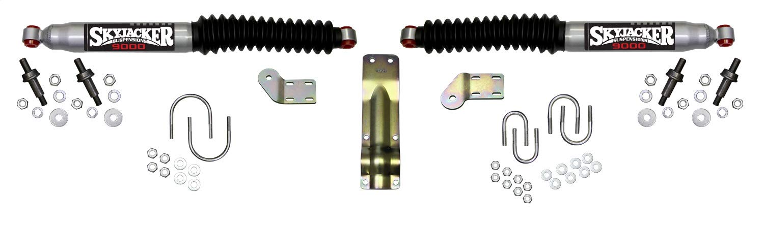 Skyjacker 9270 Silver Dual Stabilizer Kit for Trucks & SUVs - Heavy-Duty Steering Stabilizer for Off-Road & Towing