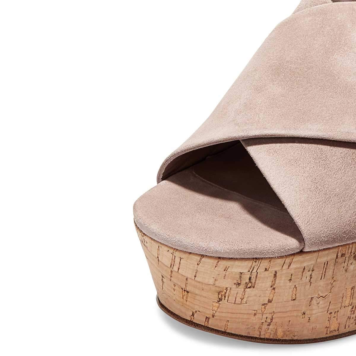 Women's Peep Toe Platform Wedge Sandals - Cork High Heel Slingback Suede Summer Shoes (US Size 4-15) | Perfect for Beach Vacations, Date Nights & Outdoor Weddings