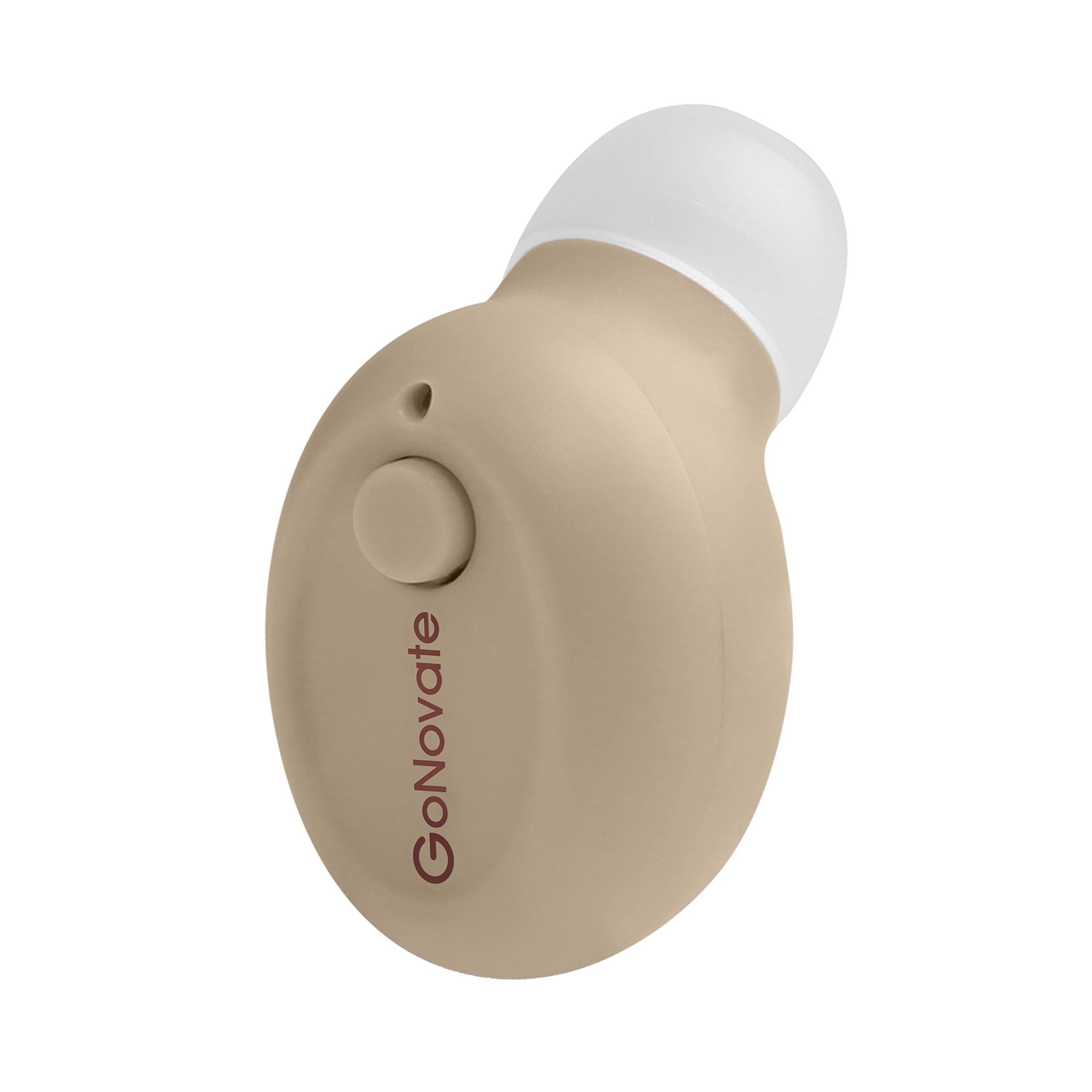 G8 Bluetooth Earpiece Wireless Mini Earbuds - 6 Hours Playtime, Magnetic USB Charging, Tiny Invisible Headphones with Mic for Samsung Galaxy (Khaki) - Perfect for Driving, Workouts & Hands-Free Calls