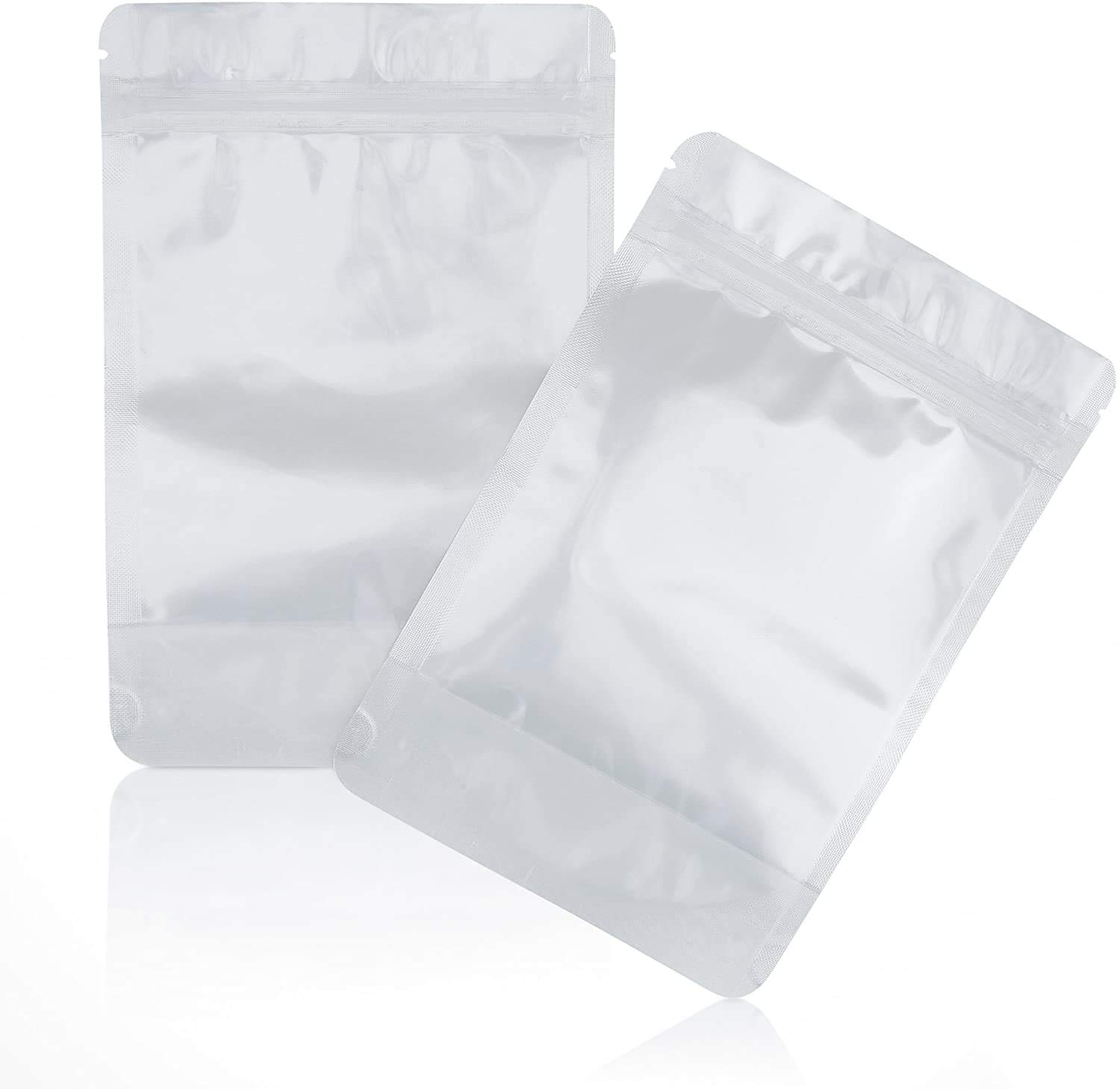 6x9 Inch Stand Up Pouch Bags - 100 Pack Heavy Duty Food Storage Bags with Clear Front & Aluminum Foil Back | Resealable Ziplock & Heat Sealable | Perfect for Coffee, Snacks, Pet Food & Bulk Storage