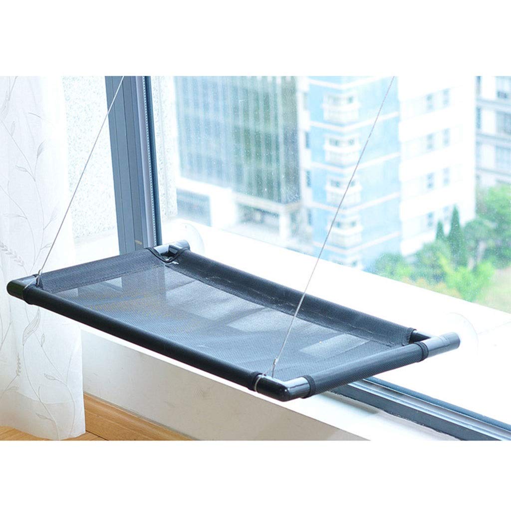 360° Cat Window Hammock for Indoor Cats - Sturdy Iron Perch with Safety Support for Sunbathing | Comfortable Window Seat for All Cats | Perfect for Sunny Naps, Bird Watching & Relaxation
