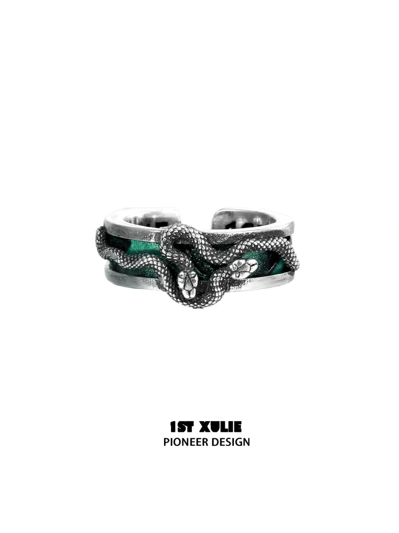 S925 Sterling Silver Snake Bite Open End Couple's Rings for Men & Women - Gothic Punk Jewelry for Couples, Weddings, and Alternative Fashion Lovers