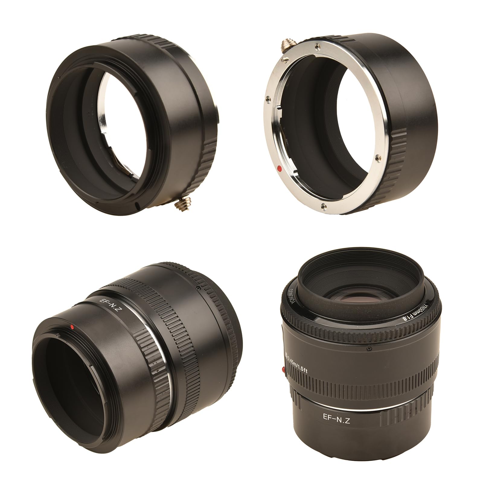 EF to Z Mount Adapter Ring for Nikon Z5 Z50 Mirrorless Cameras - Compatible with Canon EF Lenses - Durable Metal Photography Equipment for Professional & Travel Use