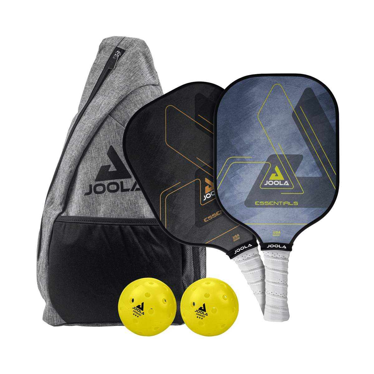 JOOLA Essentials Pickleball Paddle Set with 2 Premium Paddles & 4 Balls - USAPA Approved for Indoor & Outdoor Play - Perfect for Beginners & Recreational Players