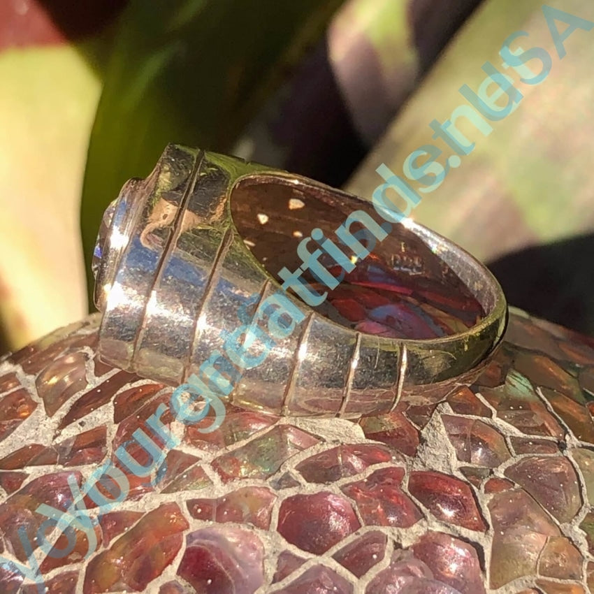 Elegant Sterling Silver Oval Cubic Zirconia Ring - Size 7.5 - Perfect for Weddings, Anniversaries & Special Occasions