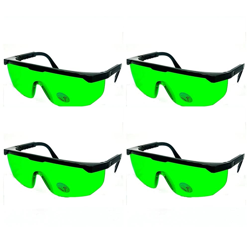 4-Pack OD4+ 200nm-450nm Laser Safety Glasses - Protective Goggles for 405nm, 445nm, 450nm Blue Lasers | Eye Protection for Labs, DIY Projects & Laser Engraving