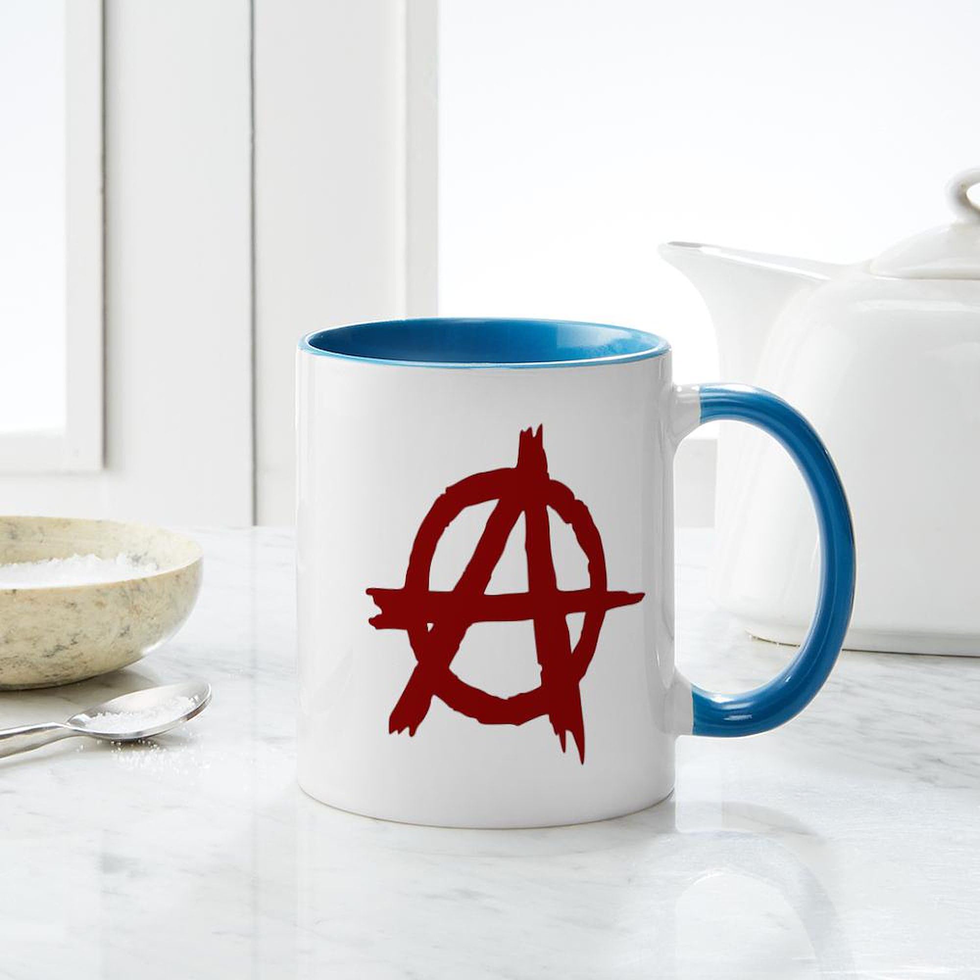 Anarchy Ceramic Coffee Mug 11 oz (325 ml) - Unique Design for Coffee, Tea & Hot Drinks - Perfect for Home, Office & Gifts