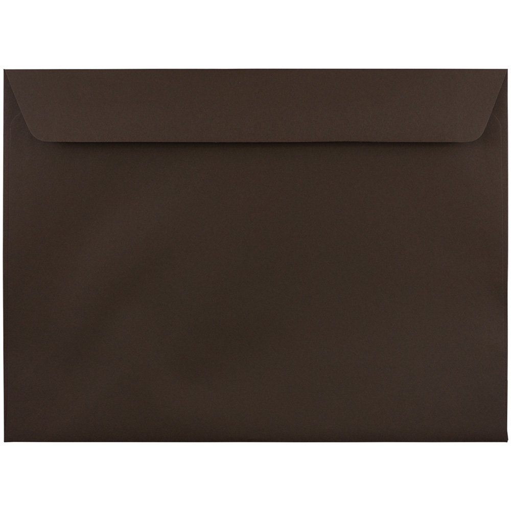 JAM PAPER Premium Booklet Envelopes 9 1/2 x 12 5/8 - Eco-Friendly Chocolate Brown Recycled Paper - Bulk Pack of 250 - Perfect for Mailing, Business Correspondence & Wedding Invitations