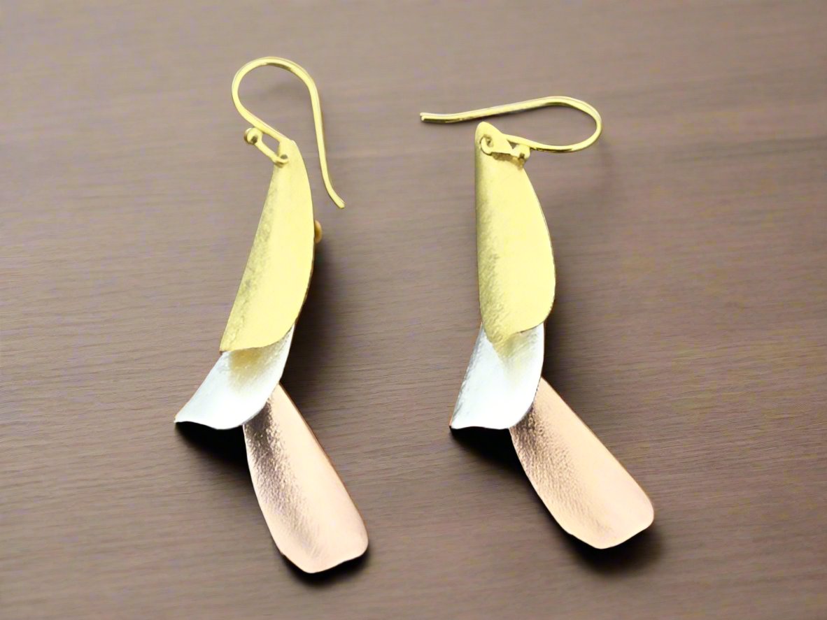 Fava Bean Drop Earrings in Silver, Gold & Rose Gold - Elegant Dangle Earrings for Women, Perfect for Parties, Weddings & Everyday Wear