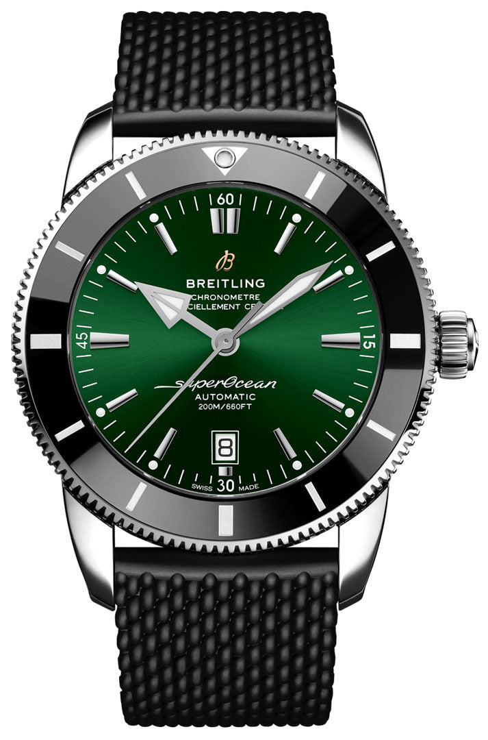 Breitling Superocean Heritage II Men's Luxury Dive Watch - 42mm Stainless Steel Case, Blue Dial, Water Resistant 200m for Swimming, Snorkeling & Professional Diving