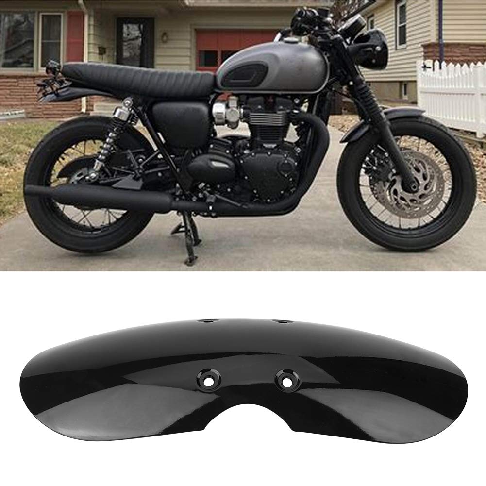 Acouto Black Short Front Mudguard Dirt Guard Cover for Triumph T100 & 900 Motorcycles (2001-2016) - Off-Road Protection & Style Upgrade