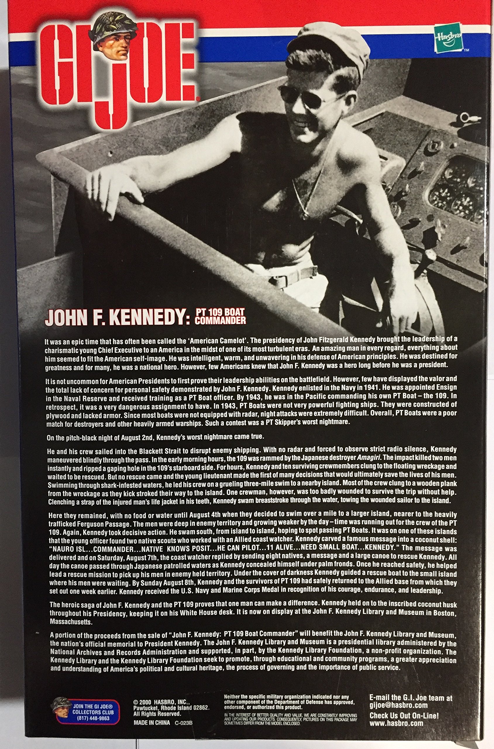 GI Joe John F. Kennedy 12-Inch Action Figure - PT 109 Boat Commander Collectible Toy | Perfect for History Buffs, Military Collectors & Display Cases