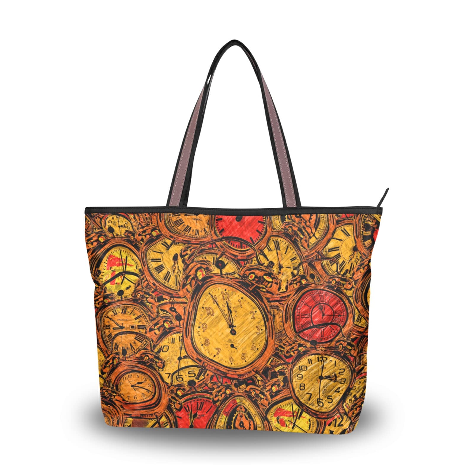 Abstract Aesthetic Tote Bag with Zipper - Large Capacity Grocery Bag for Women, Perfect for Daily Use, Shopping & Travel (2 Sizes Available)
